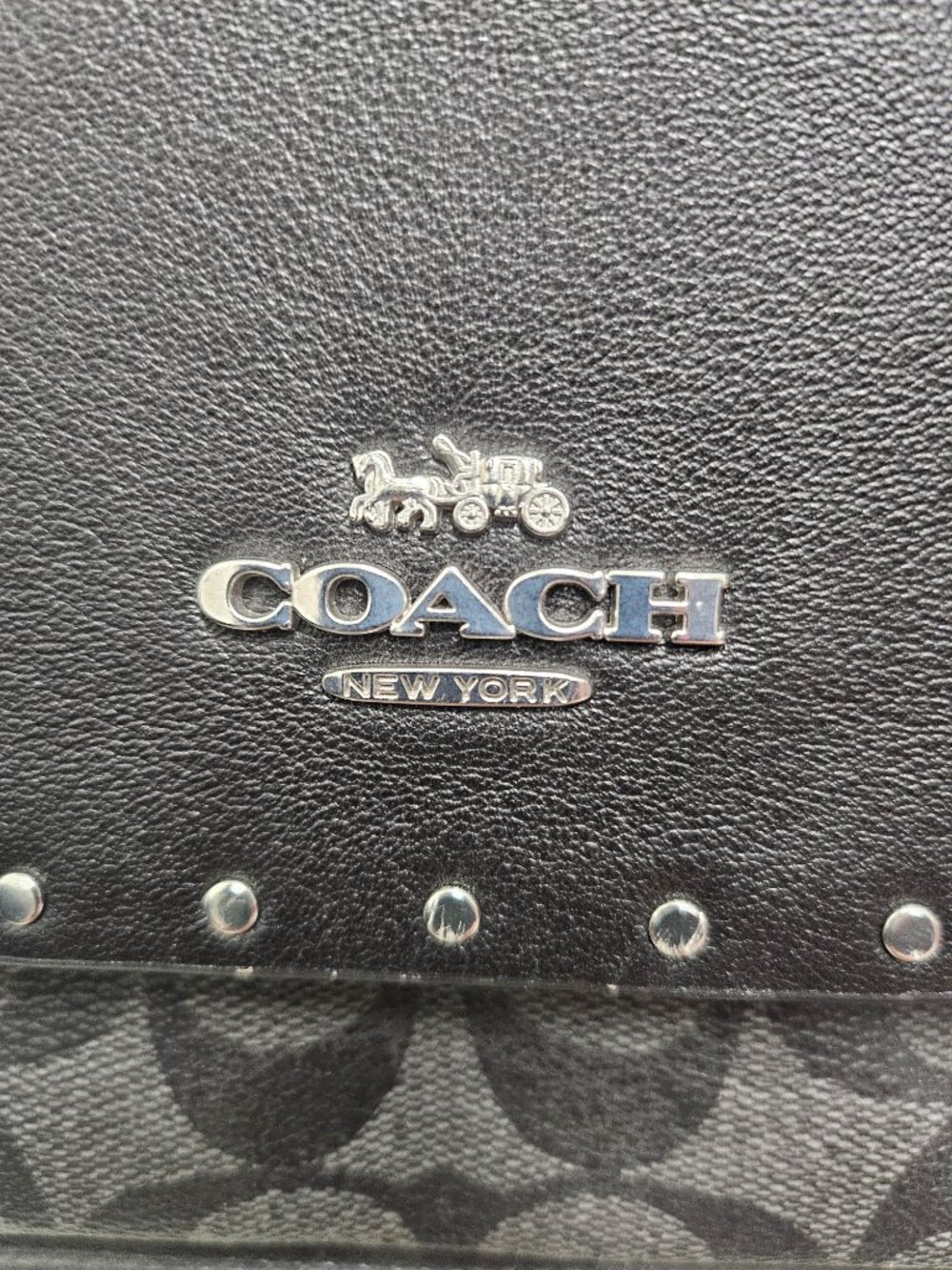 Coach Crossbody Bag - Signature Canvas and Black Leather - Picture 8 of 8